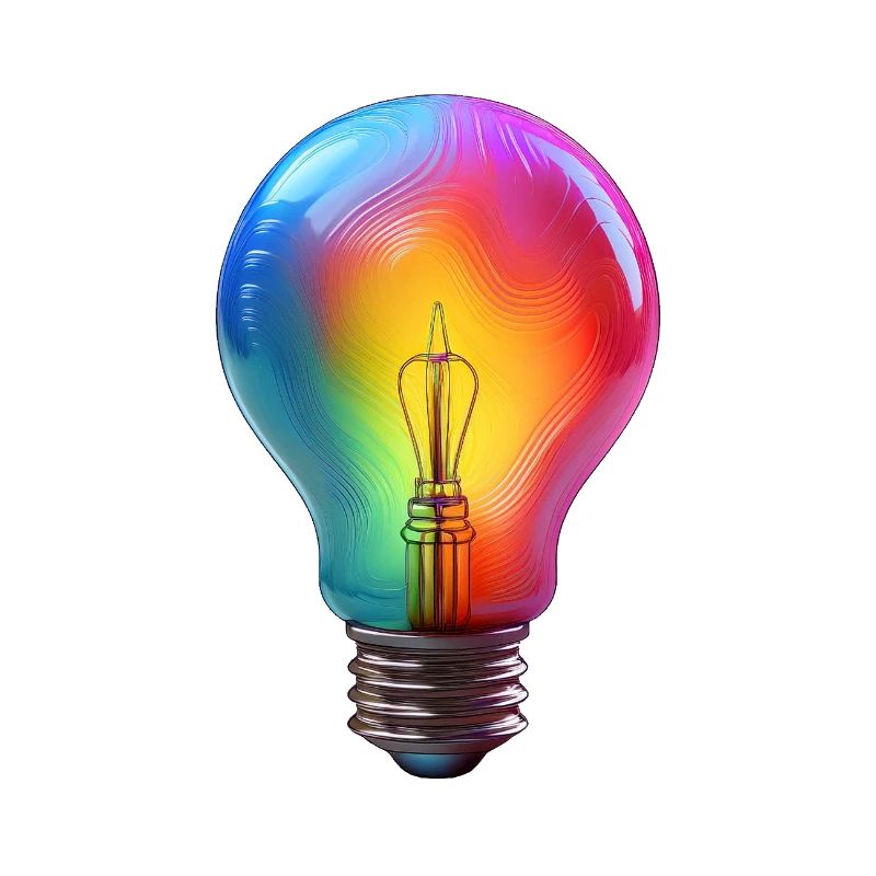 Colourful light bulbs