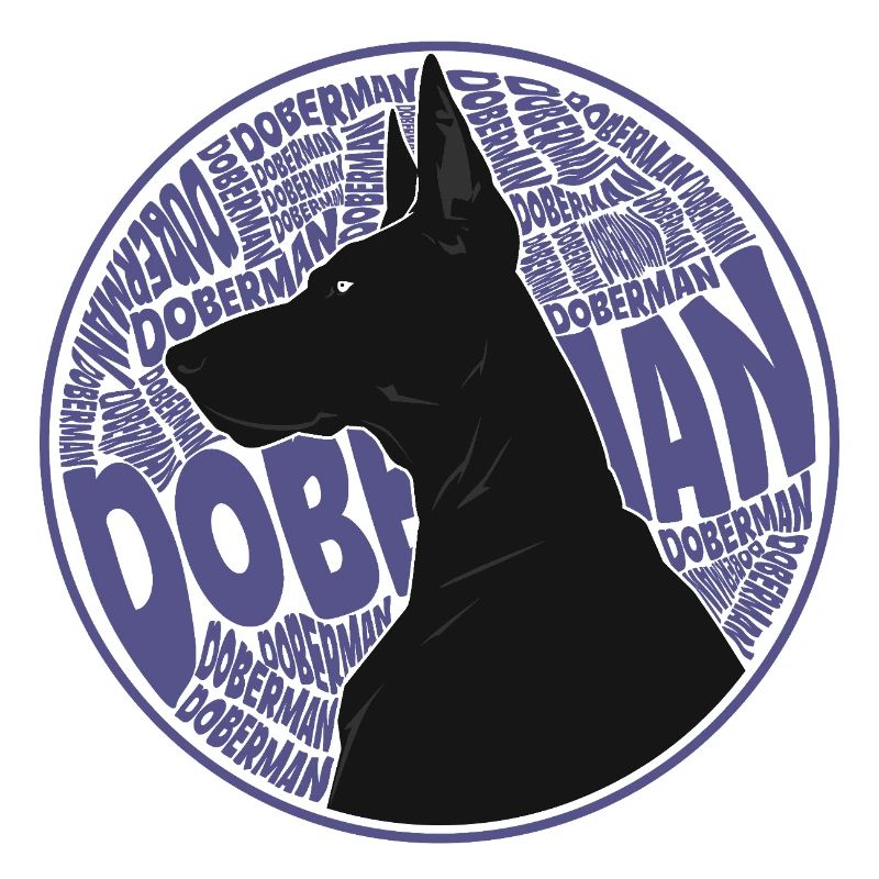 Dobermann Hund logo illustration