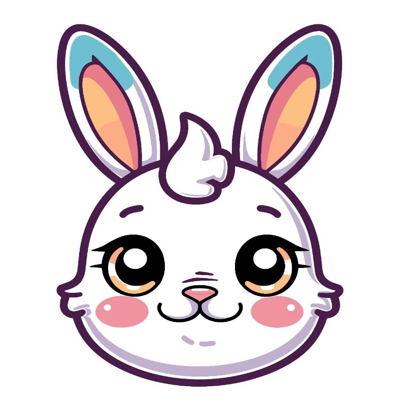 Bunny Easter Party Bunny Head Happy Easter