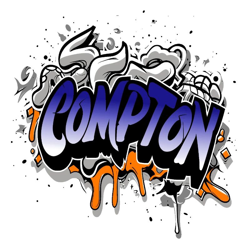 Compton Straight Hiphop Graffiti