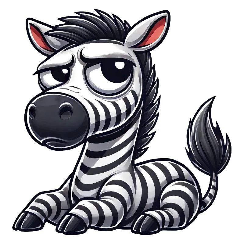 Zebra Cartoon Funny Bull Comic