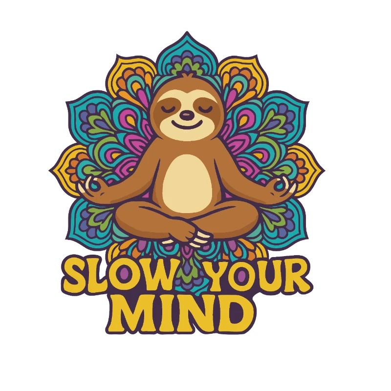 Slow Your Mind – Meditating Sloth Shirt