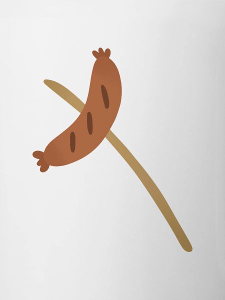 bratwurst on a stick