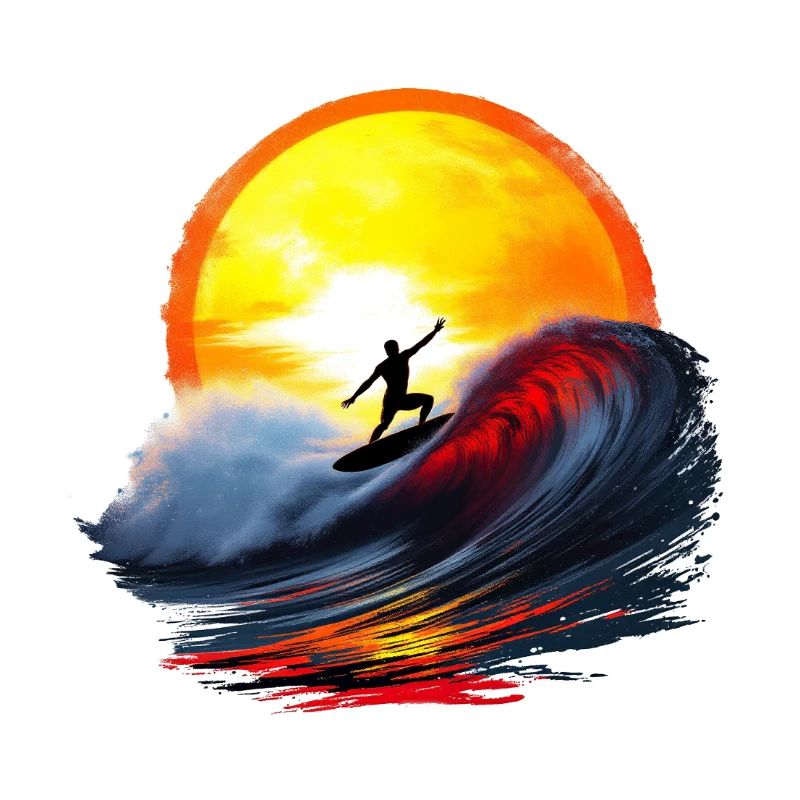 Surfer jusqu’au coucher du soleil