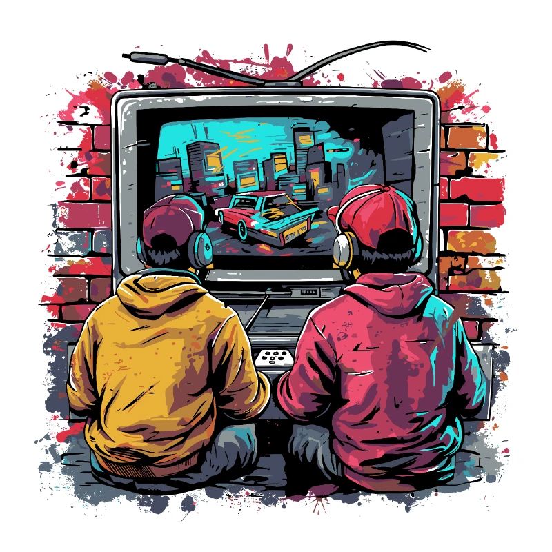 retro brüder am zocken