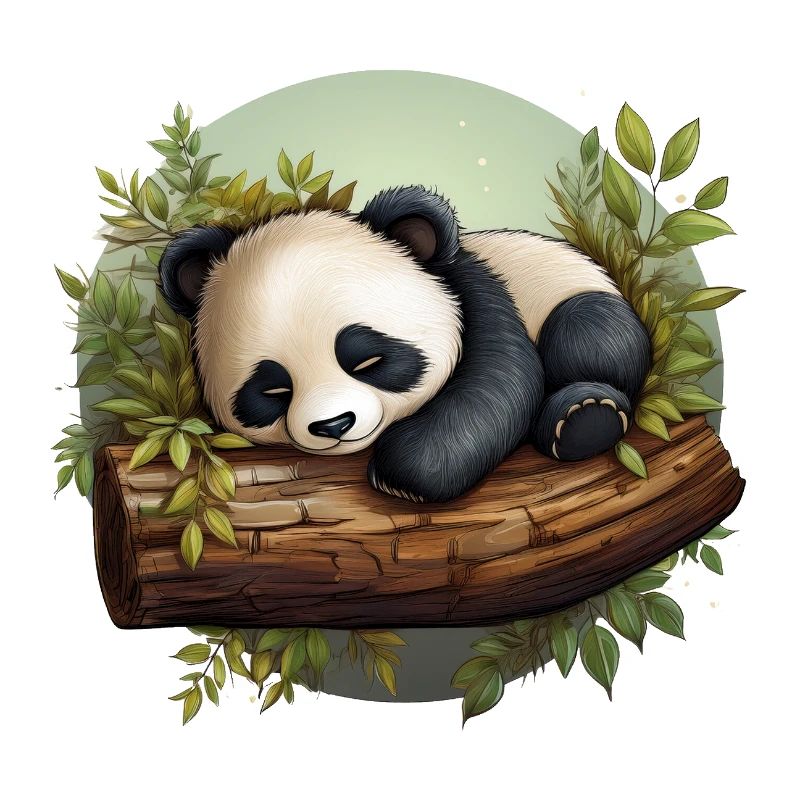 Panda endormi mignon