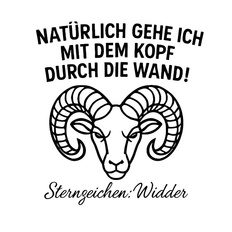 Widder Sternzeichen - Kopf durch die Wand