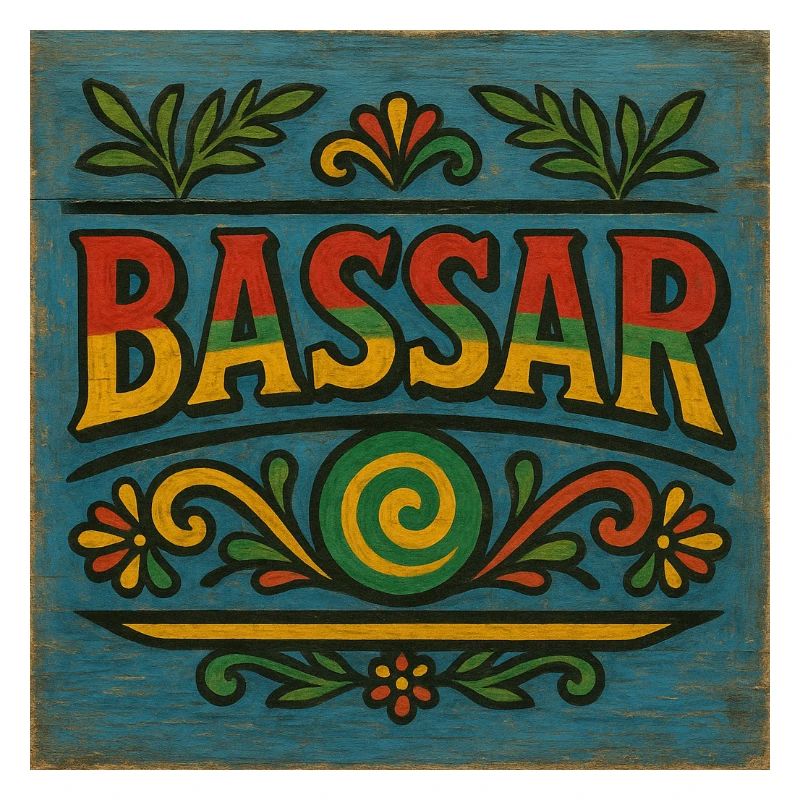 Vibrant Bassar Folk Pattern