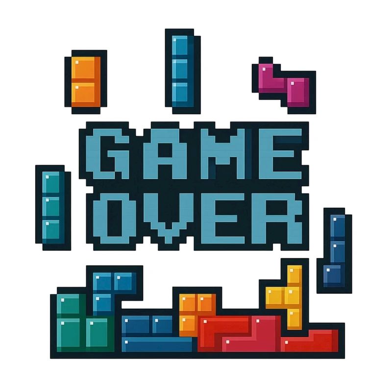 Pixel art Game Over Design