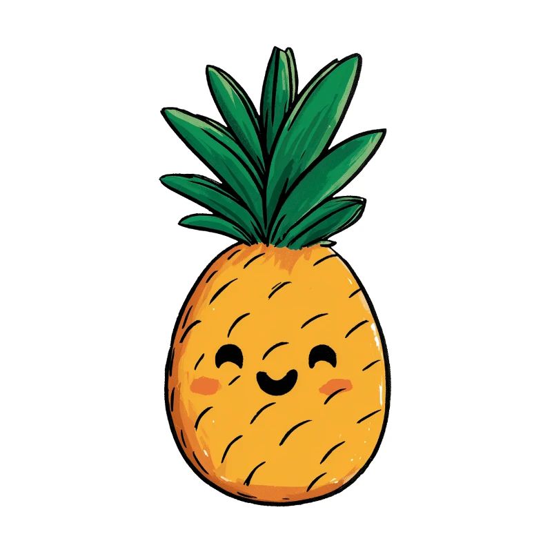 ananas heureux et rigolo