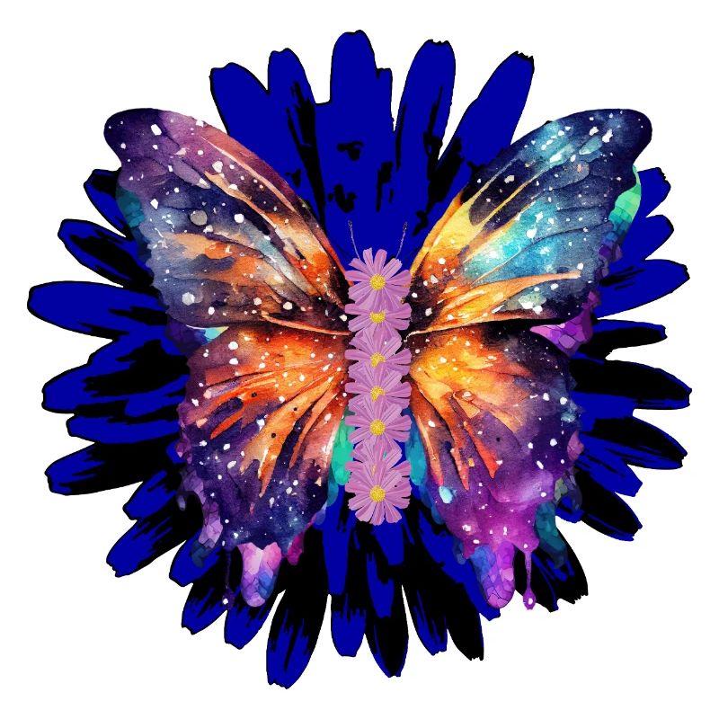 Galaxy Wings – Butterfly on Cosmic Bloom
