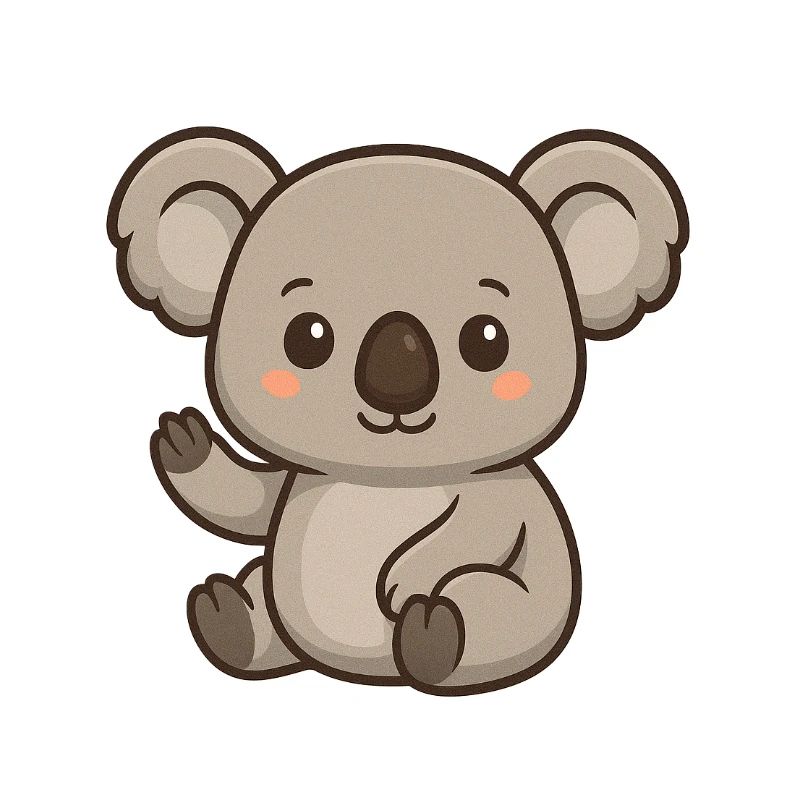 Koala avec accent de cœur