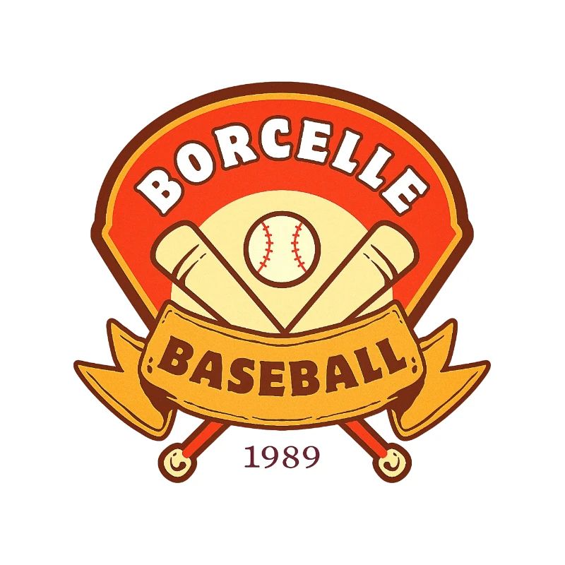 Emblème de baseball Borcelle vintage