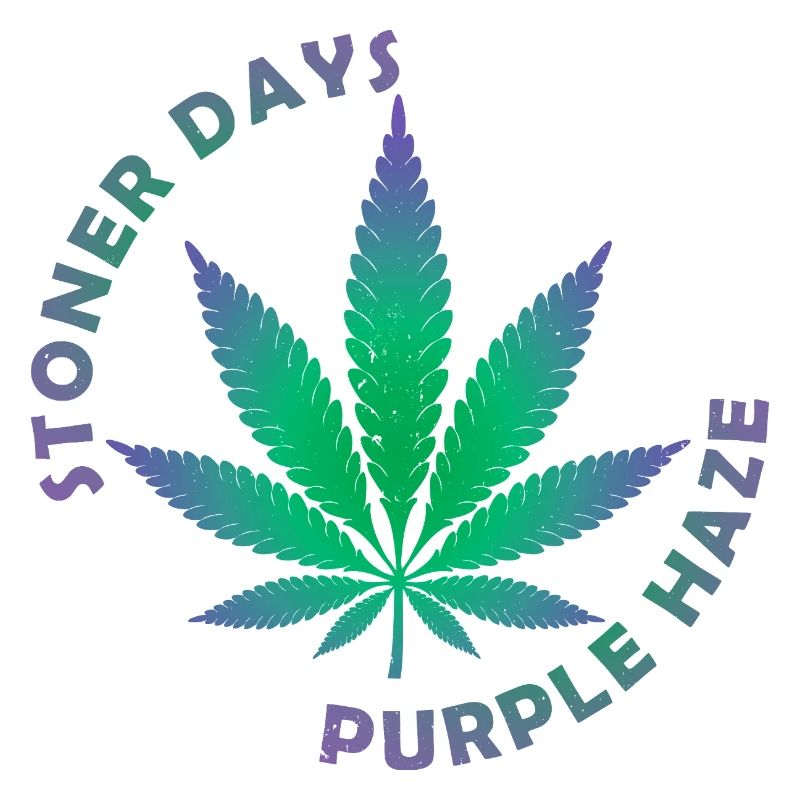 Stoner Days Cannabis Leaf Illustration