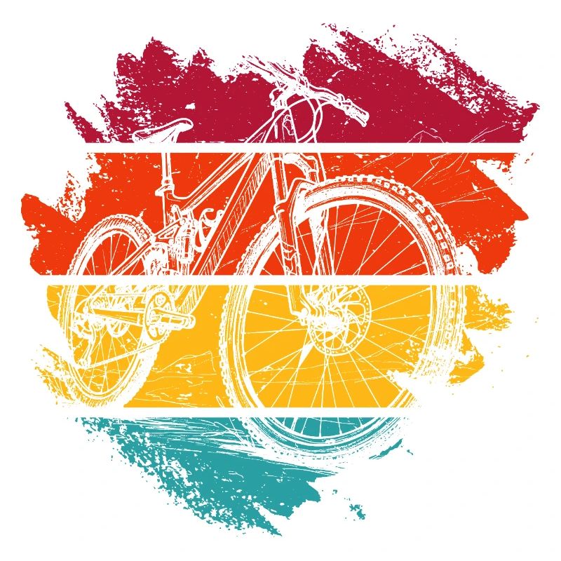 Rétro Vélo Vague Design Abstrait