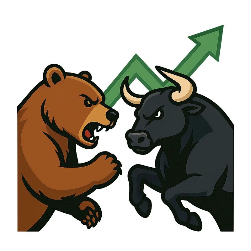 Graphique de combat des ours et des taureaux