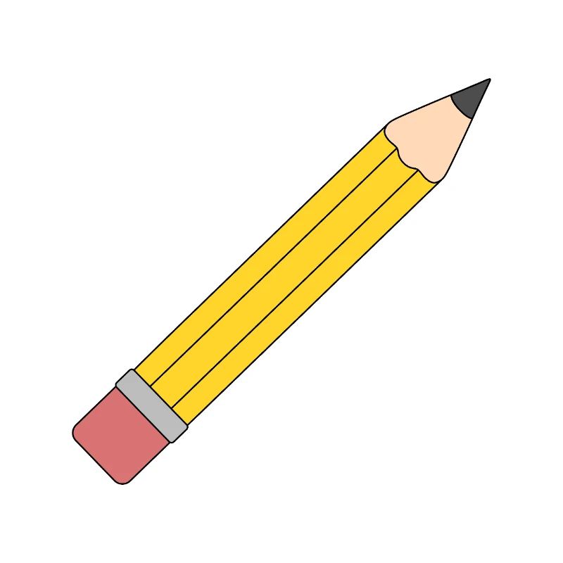 Lebendige gelbe Bleistift-Illustration