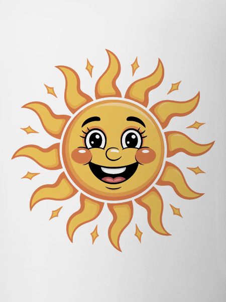 Cheerful Sun Sky Illustration