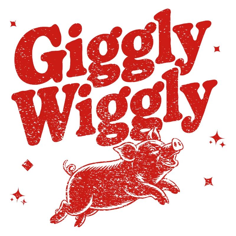 Whimsical Pig Laugh Design