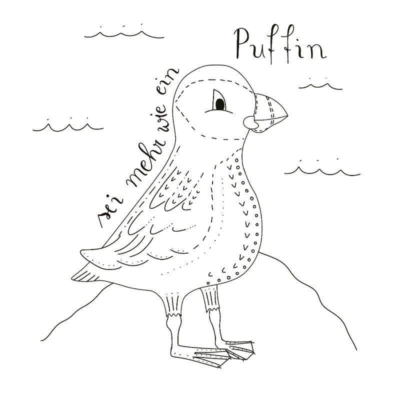 Playful puffin