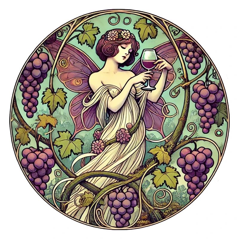 Conception de jardin de raisins féeriques enchantés