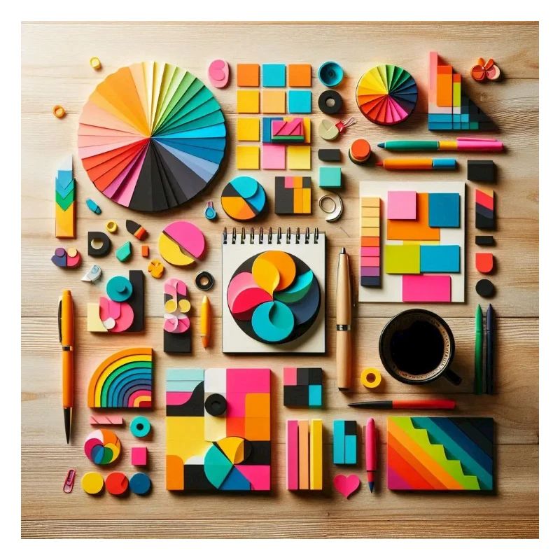 Composition abstraite de formes colorées