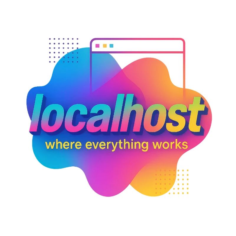 Localhost T-shirt graphique coloré pour les développeurs