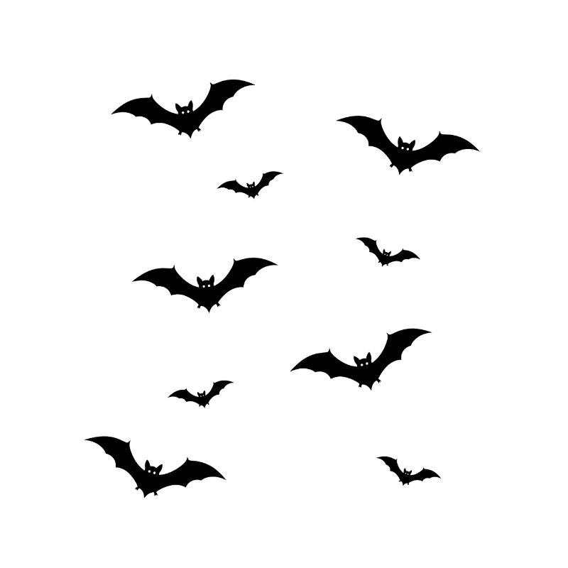 Illustration de silhouette d’essaim de chauve-souris