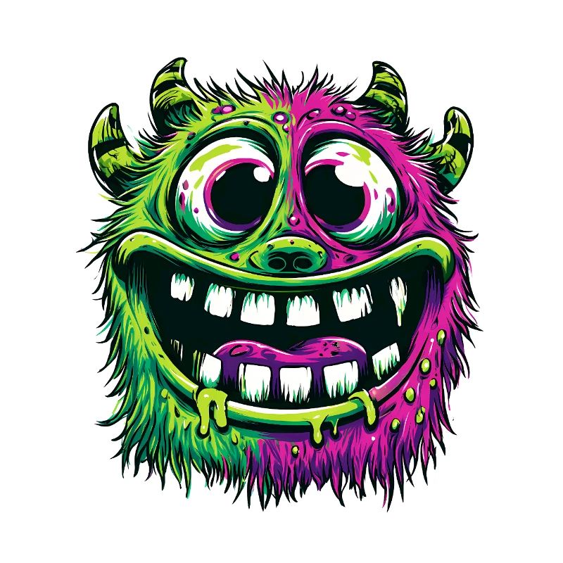Monstre psychédélique coloré