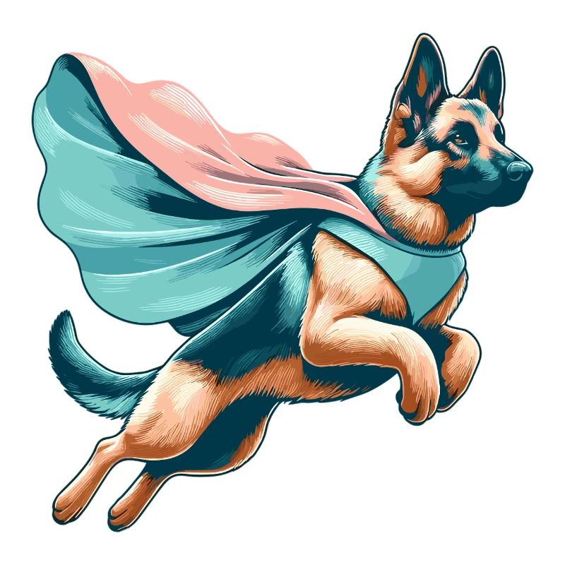 Heldentier Super Hund Schäferhund Cape Geschenk