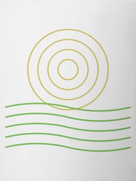 Abstract Sun Icon and Lines