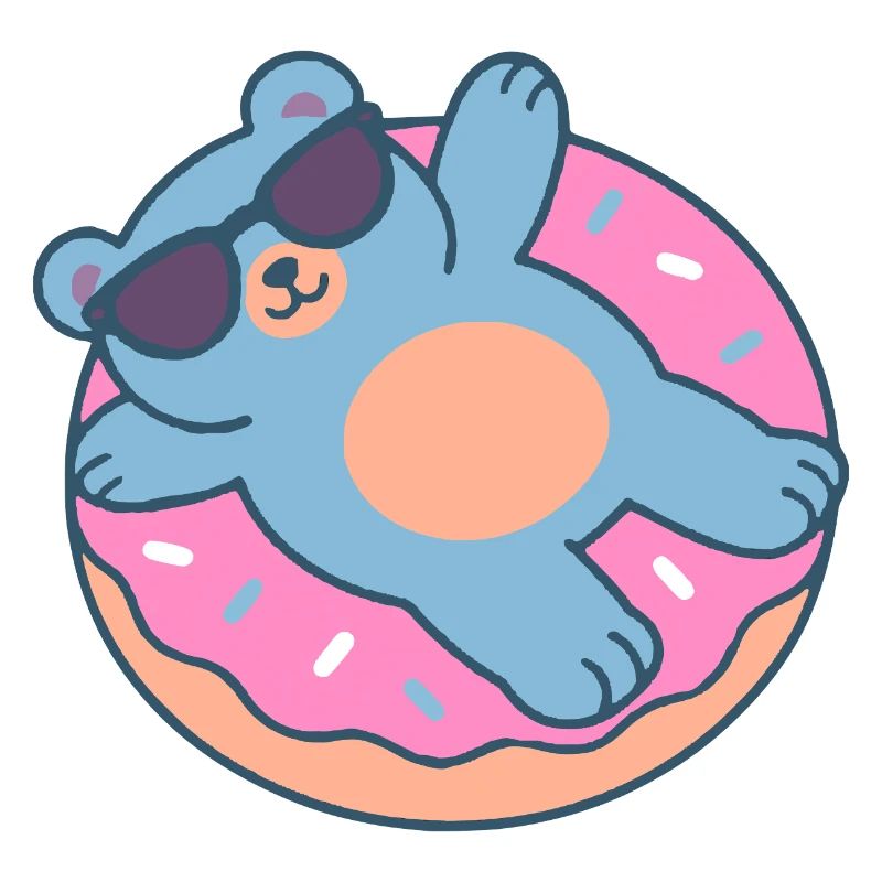 Blue Teddy Bear with Sunglasses
