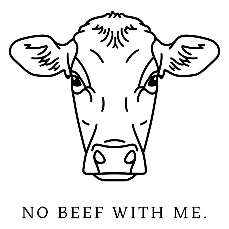 No Beef With Me – Funny Vegan Veggie Design
