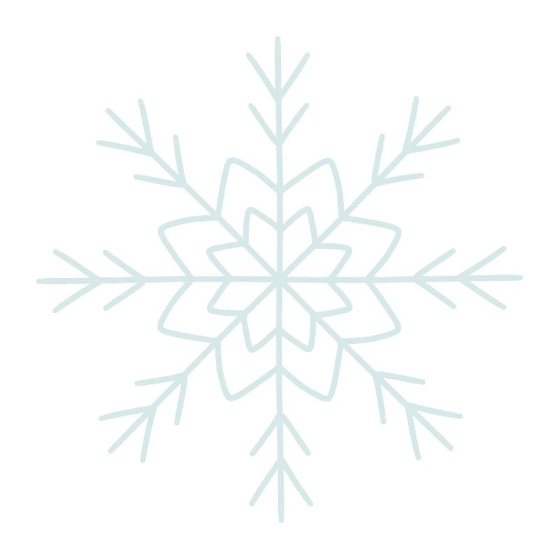 Kompliziertes Schneeflocken-Linien-Art-Design