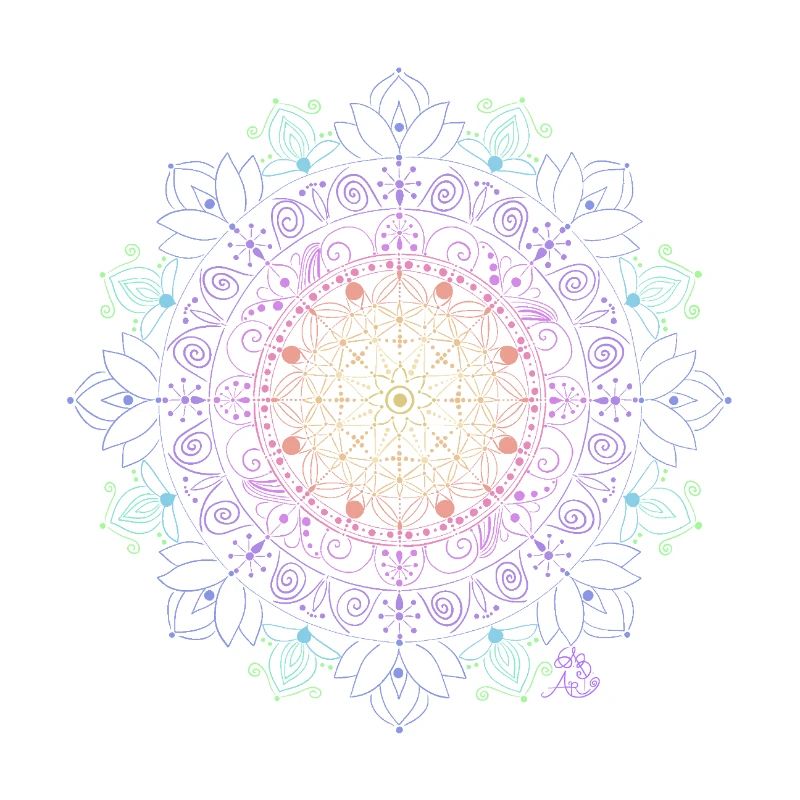 Leuchtendes Mandala Muster