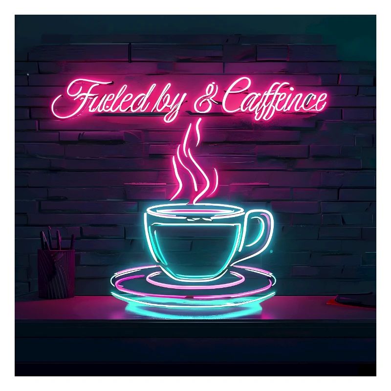 Neon Café Gâterie Citations Design