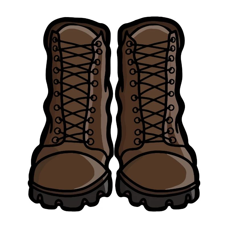 Illustration classique de bottes rétro de randonnée