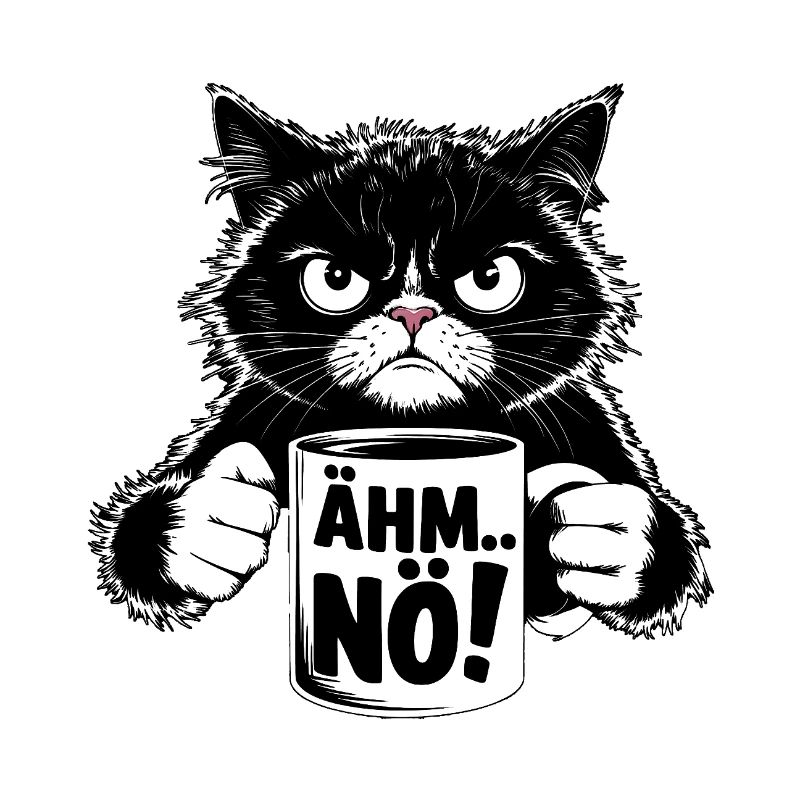 Wütende Katzenmugge: „Ähm… Nö!“