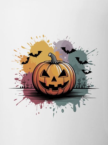 Halloween pumpkin lantern with face design
