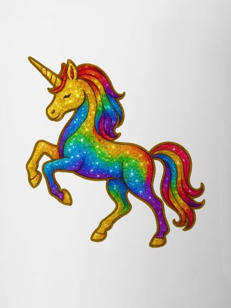 Glittery Rainbow Unicorn