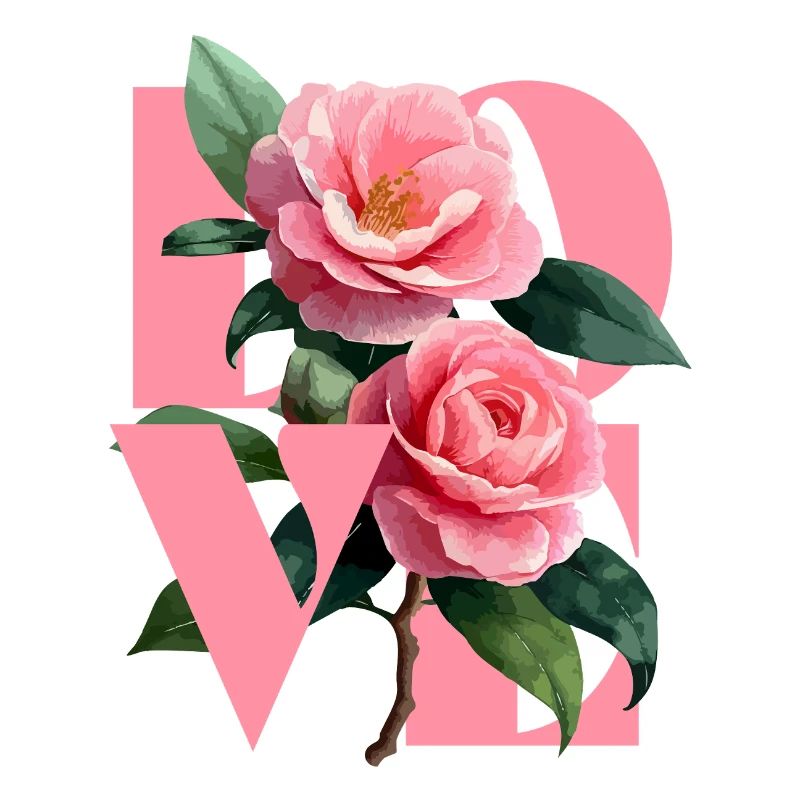 Élégante composition florale rose camélia