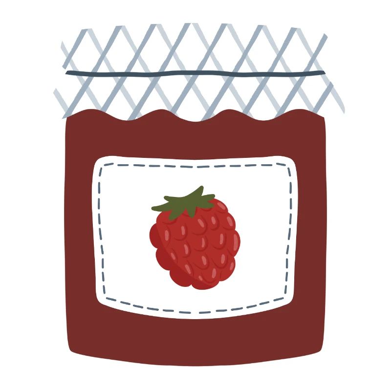 Berry Jam Jar Illustration