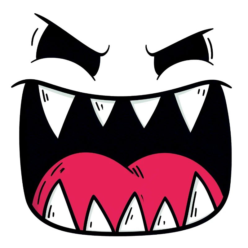 Dämonisches Monster Gesicht Motiv
