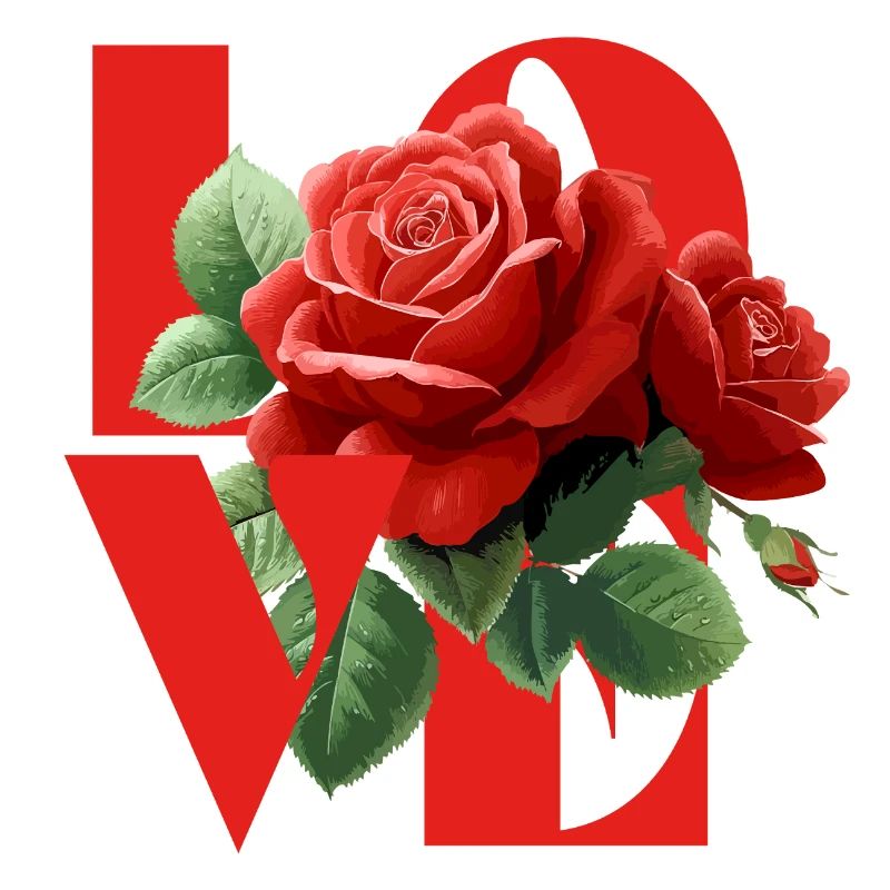 Romantic Rose Love Design