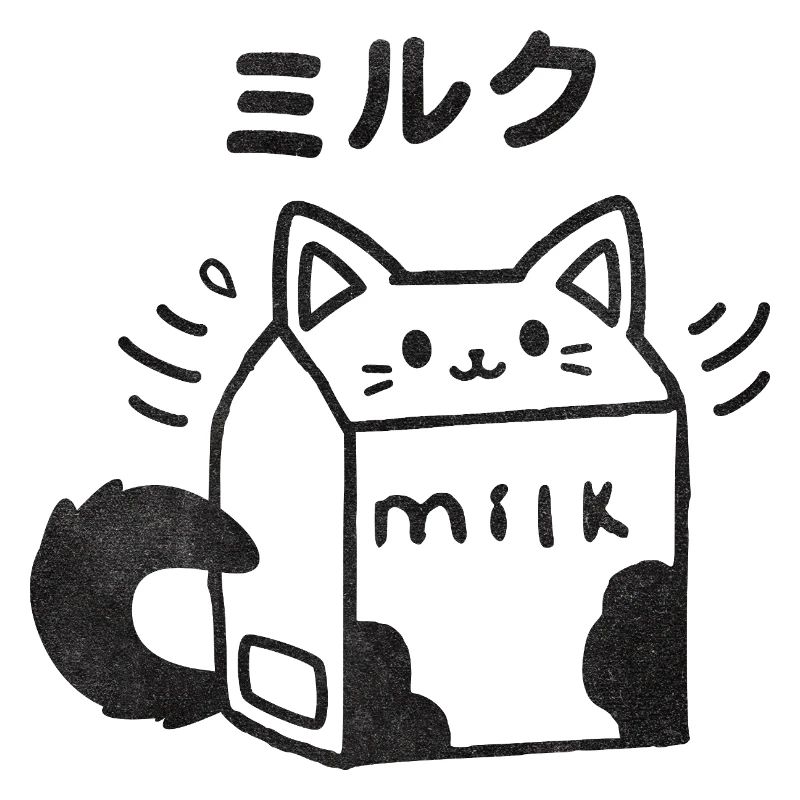 Chaton de lait kawaii