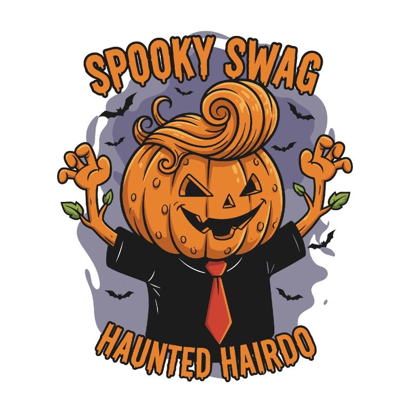 Halloween citrouille coiffure design