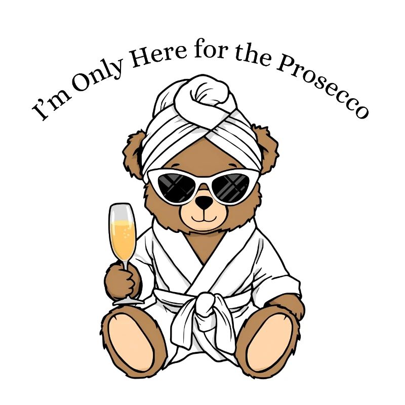 Party Teddy – Only Here for the Prosecco