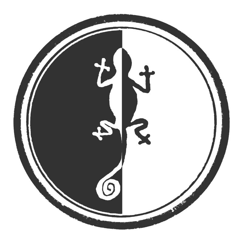 Design caméléon noir et blanc