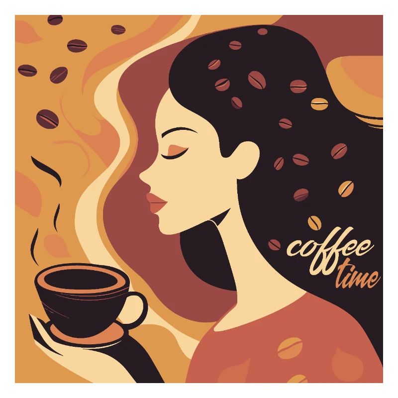 Affiche vintage de style rétro café