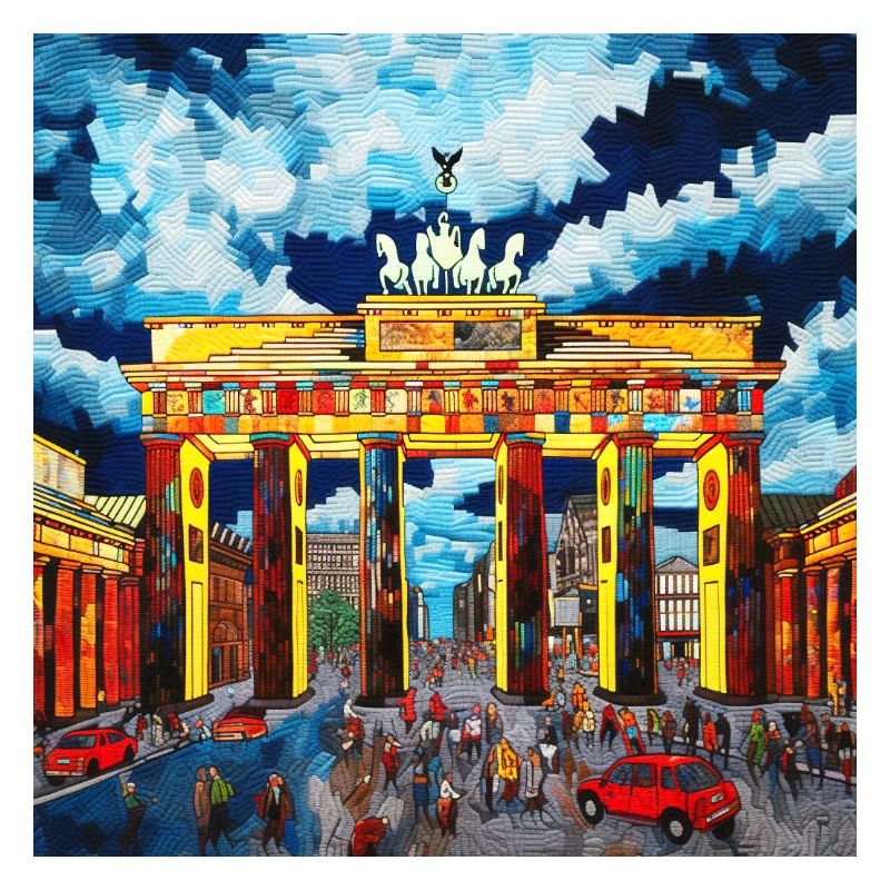 Urban Skyline Berlin Brandenburg Gate Artwork